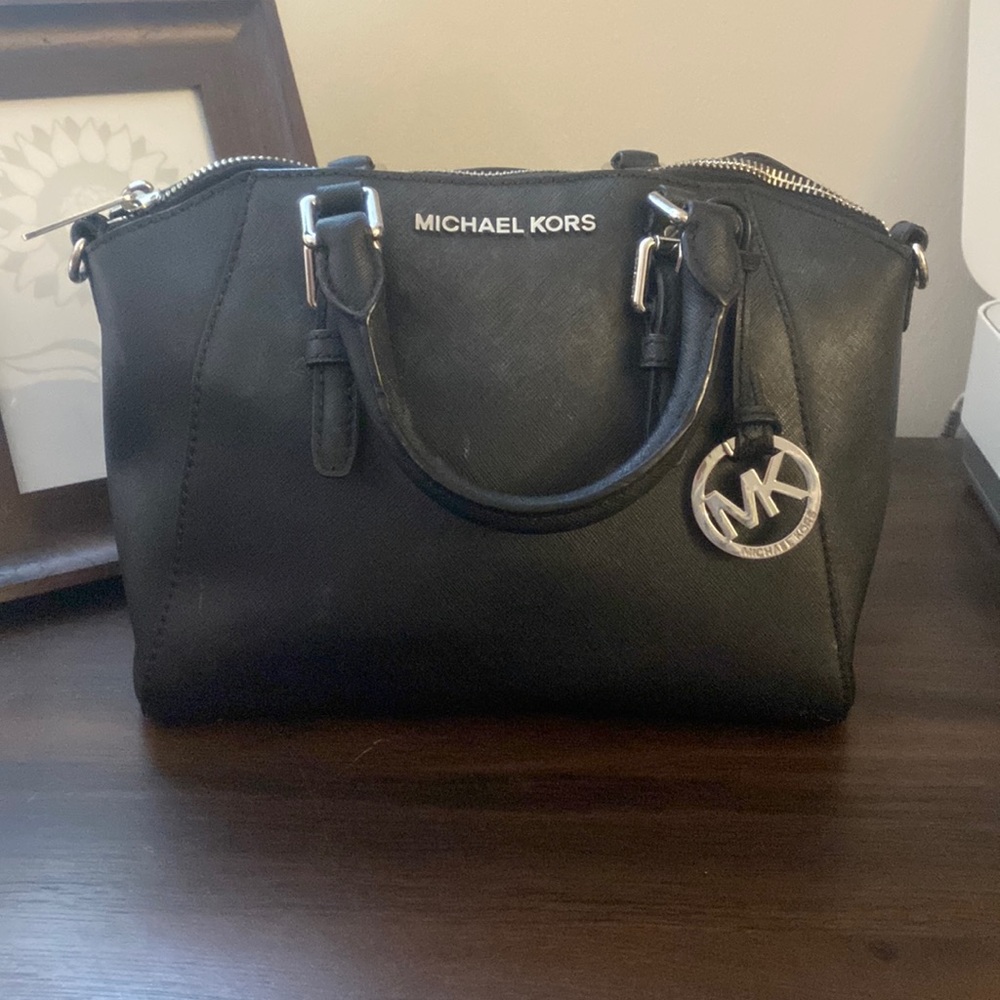 Michael Kors Small Leather Satchel - Black